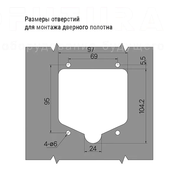 Замки с нажимной ручкой EF13.M27 — схема №3