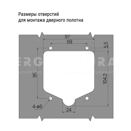 Замки с нажимной ручкой EF13.M27 — схема №3