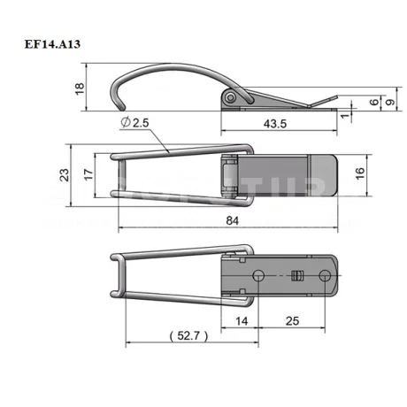 Замки натяжные EF14.A12 — схема №2