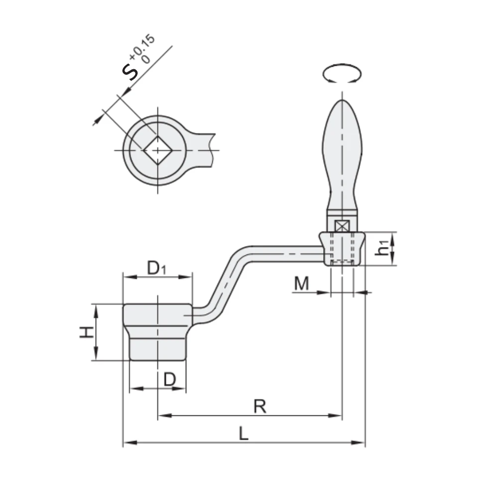 Кривошипные рукоятки EF01.HAE47 — схема №1