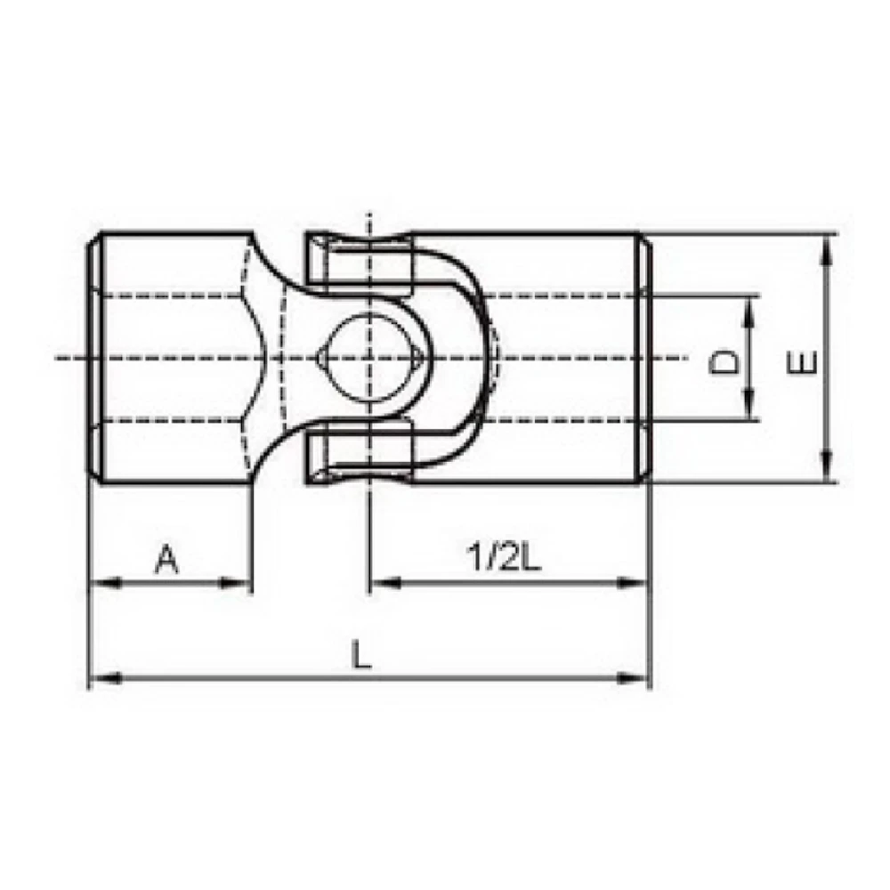 Карданные соединения с игольчатым подшипником EF10.CN-S — схема №1