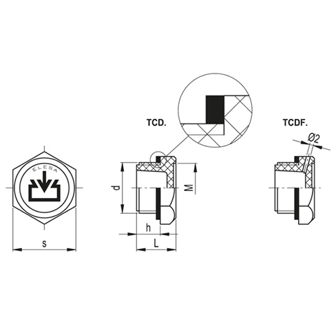 Маслозаправочные пробки TCD. — схема №1