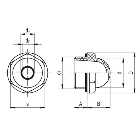 Смотровые стёкла для наблюдения за уровнем масла HCFE-C — схема №1