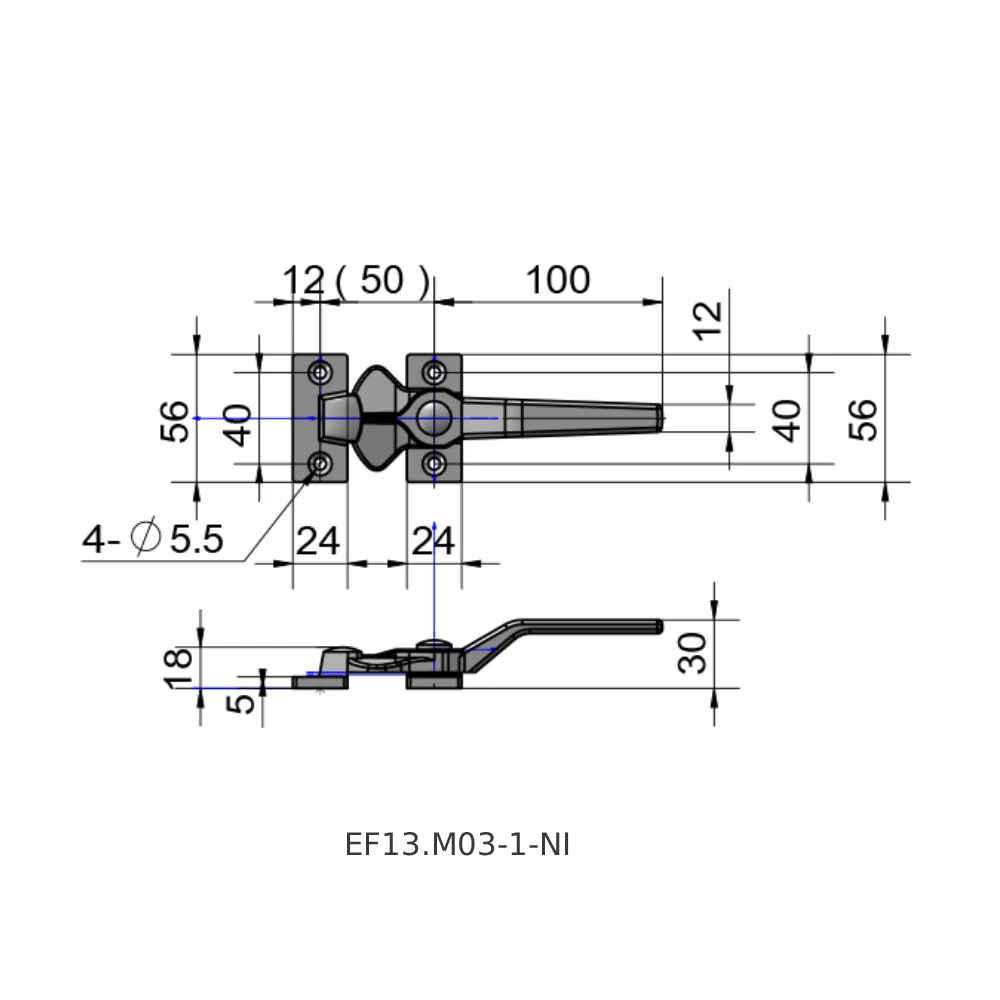 Ручки прижимного типа EF13.M03 — схема №1