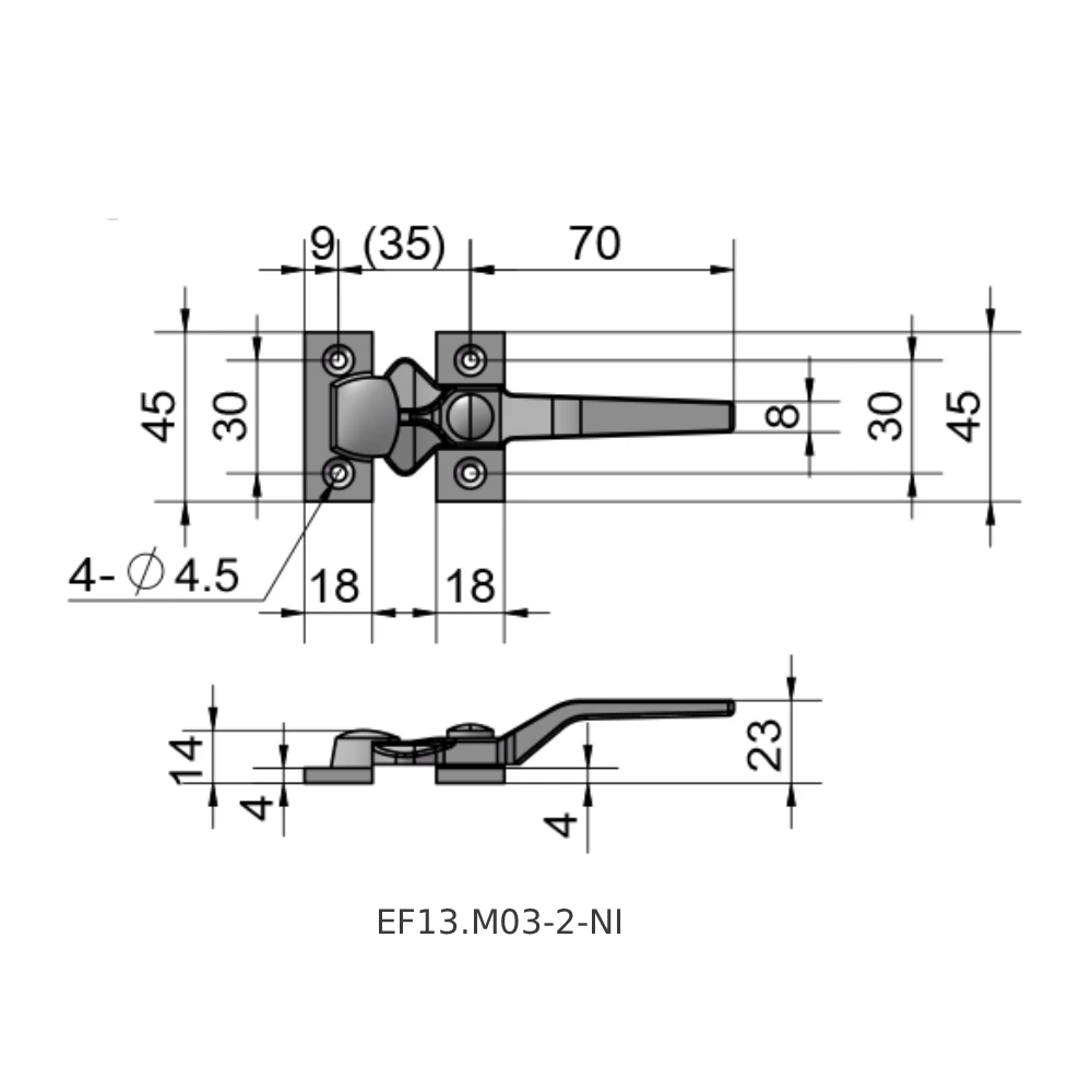 Ручки прижимного типа EF13.M03 — схема №2
