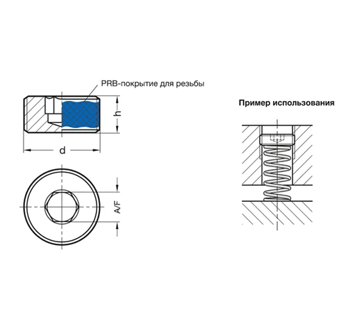 Заглушающие пробки GN 252 — схема №1