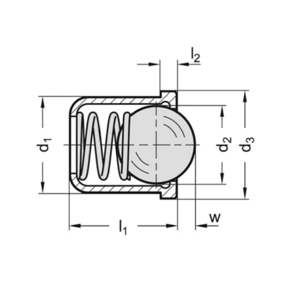 Фиксаторы пружинные EF08.KV410-PS — схема №1