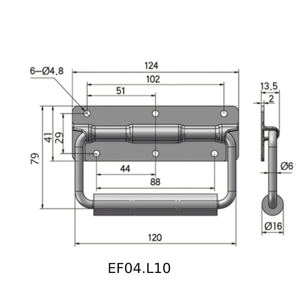 Складные ручки EF04.L08-10 — схема №1