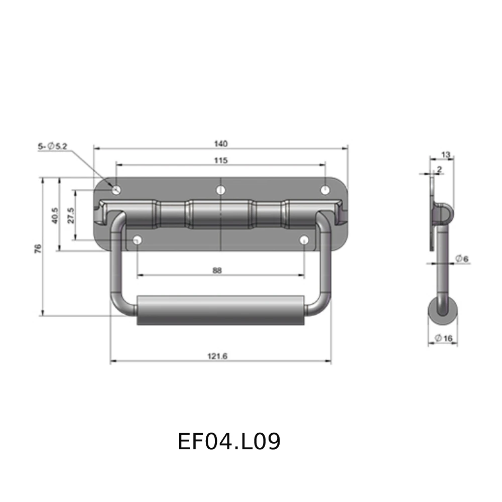 Складные ручки EF04.L08-10 — схема №2