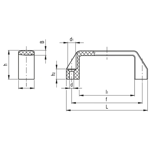 Мостовидные ручки M.443-SH — схема №1
