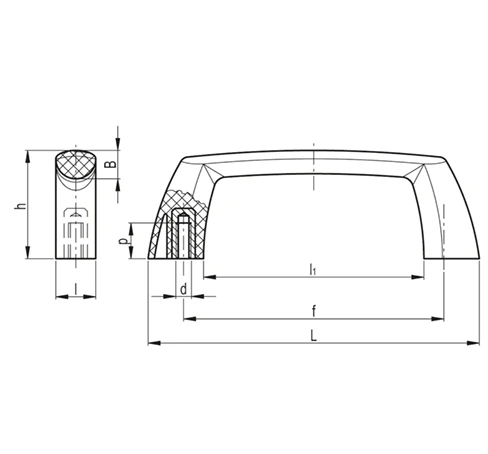 Мостовидные ручки M.943-HT — схема №2