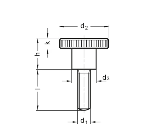 Винты с накаткой DIN 464-SST — схема №1