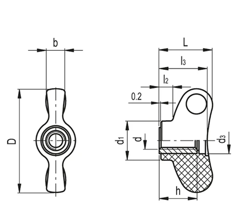Зажимные барашки CWN-FP — схема №1