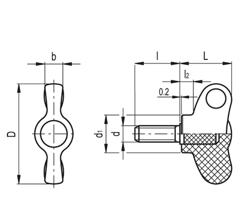 Зажимные барашки CWN-p — схема №1