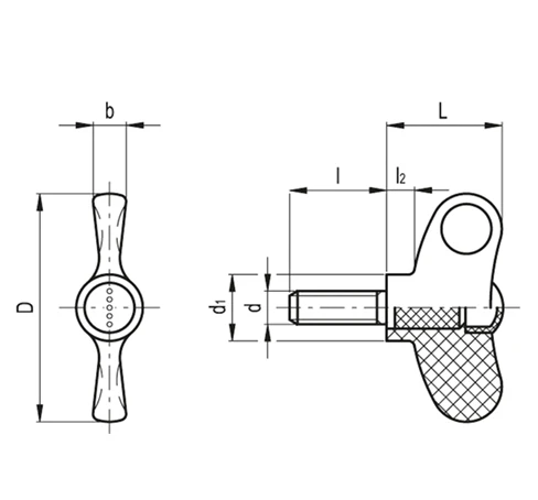 Зажимные барашки EWN-p — схема №1