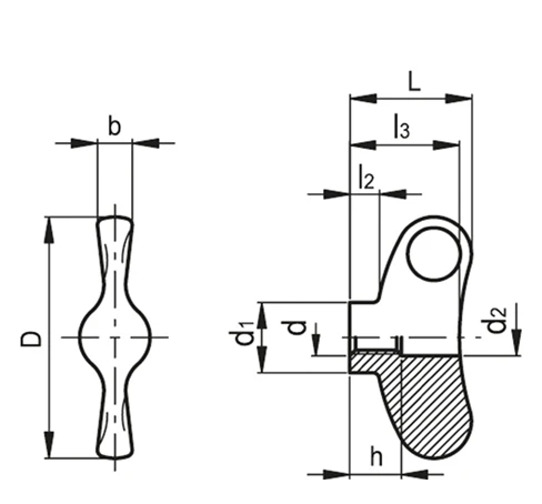 Зажимные барашки EWNM-SST-FP — схема №1