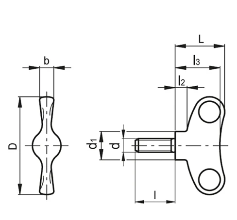 Зажимные барашки EWNM-SST-p — схема №1