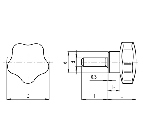 Цельнолитые лепестковые ручки VC.192-p — схема №1