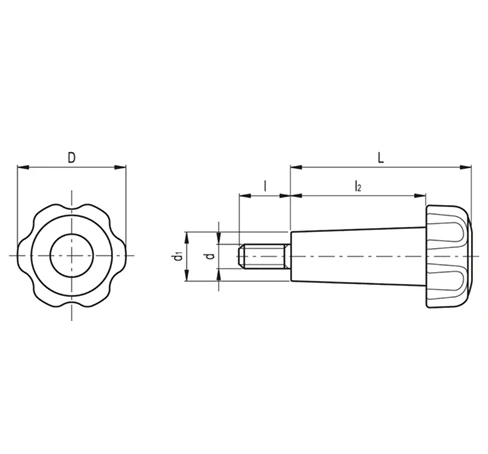 Лепестковые поворотные ручки VTL-p — схема №1