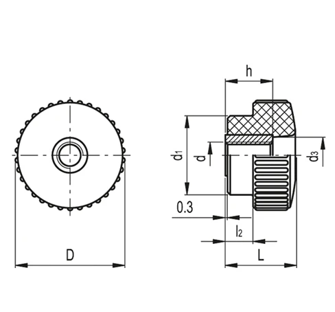 Ручки с накаткой B.193-FP — схема №1