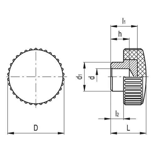 Ручки с накаткой B.220 — схема №1