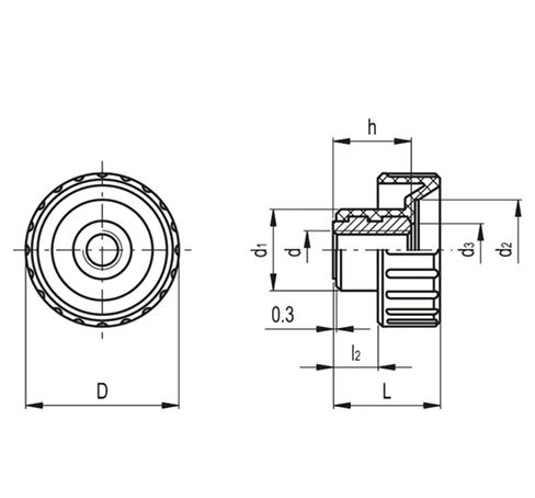 Ручки с рифлением BT-FP — схема №1