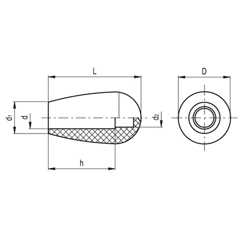 Конические ручки I.622 N — схема №1