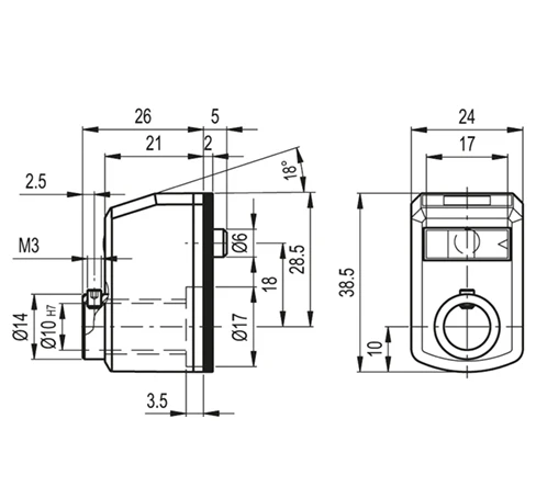 Индикаторы с прямым приводом DD50 — схема №3