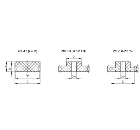 Цилиндрические зубчатые передачи ZCL-1.0 — схема №1