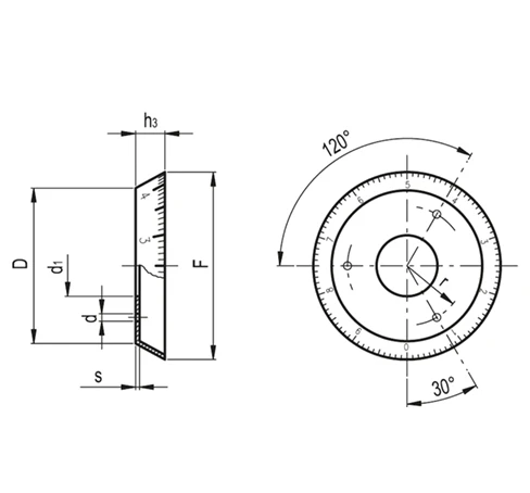Фланцы для градуировок F.GS — схема №1