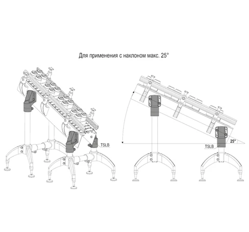 Верхние кронштейны с боковым монтажом TSLB. — схема №1