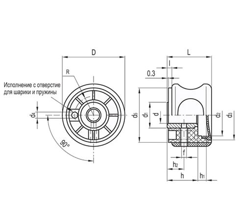 Круглые поворотные рукоятки EGK.SOFT — схема №2