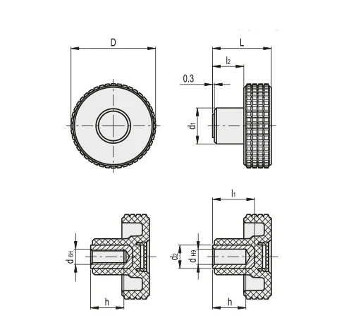 Ручки с накаткой, алмазная резка MBT-B — схема №1