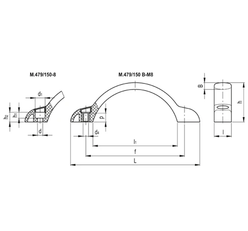 Мостовидная ручка M.479 — схема №2