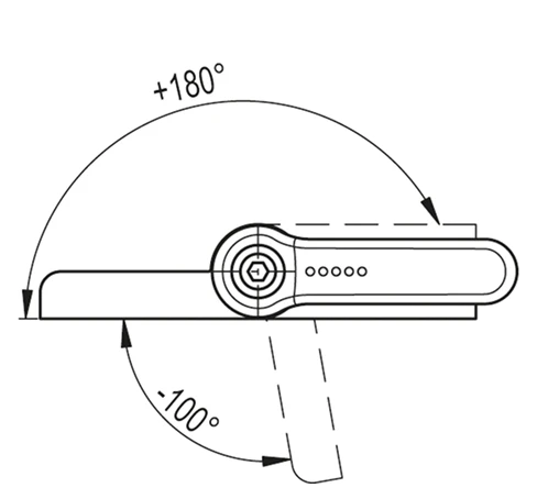 Петли для профилей с фрикционным затвором CFG-ERS — схема №1