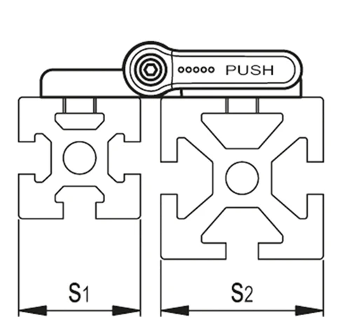 Петли для профилей с фрикционным затвором CFG-ERS — схема №2