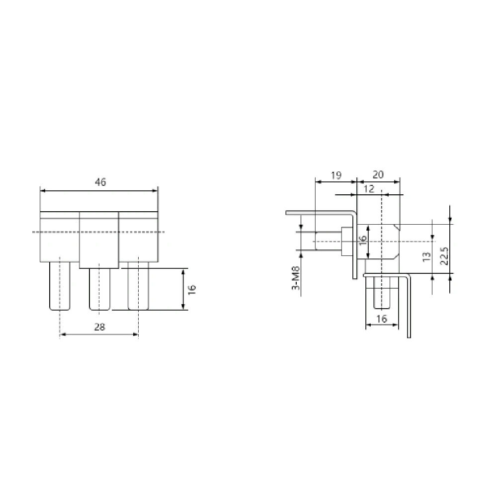 Петли трехкомпонентные EF12.20071-16-T — схема №1