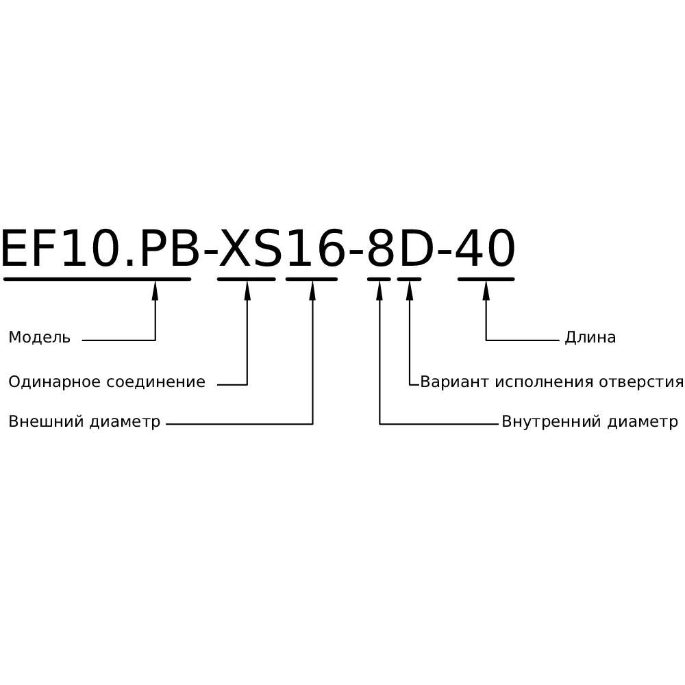 Карданные соединения EF10.PB-XS — схема №3