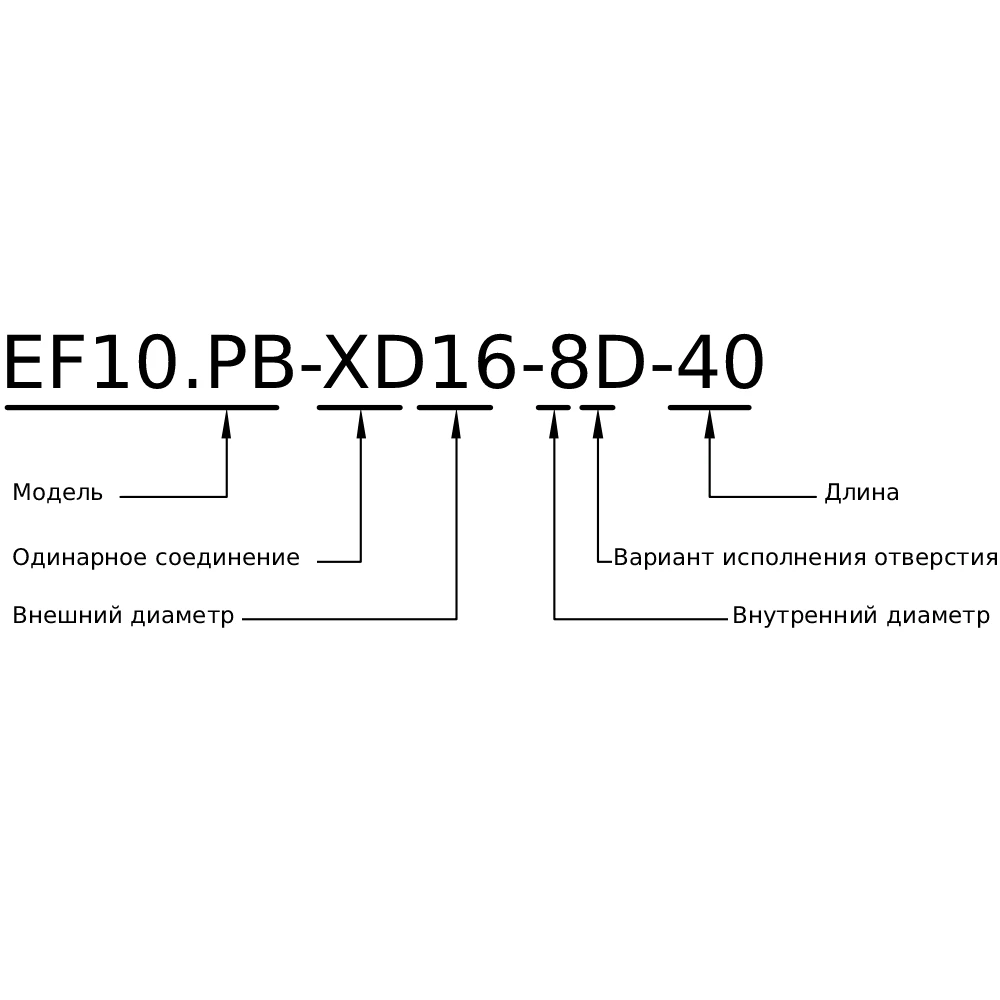 Карданные соединения EF10.PB-XD — схема №3