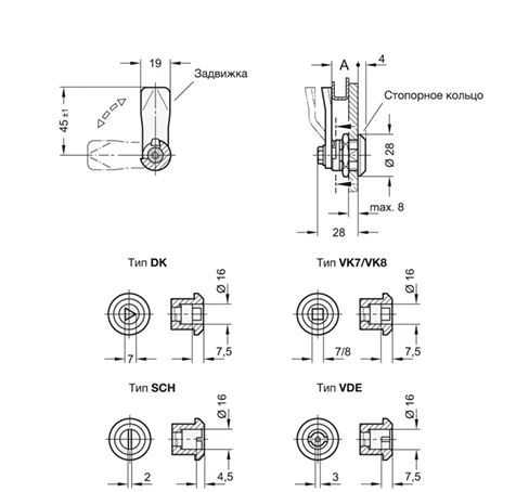 Замки GN 115-WSK-SST-NI — схема №1