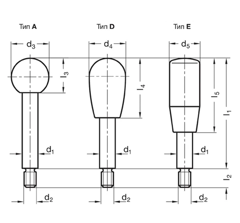 Ручки рычажного типа GN 310-NI — схема №1