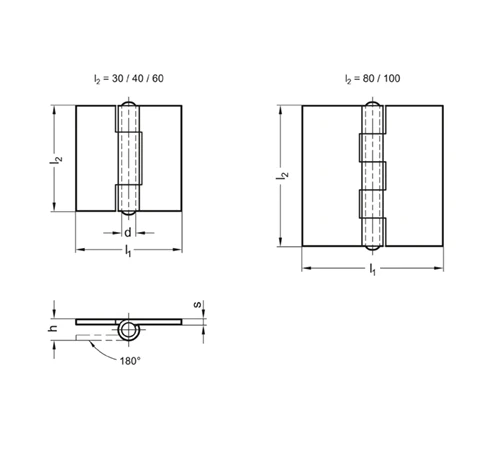 Петли из листового металла GN 1362 — схема №1
