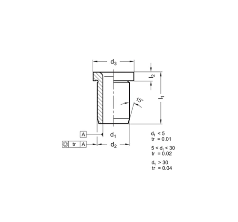 Направляющие втулки DIN 172-ST — схема №1