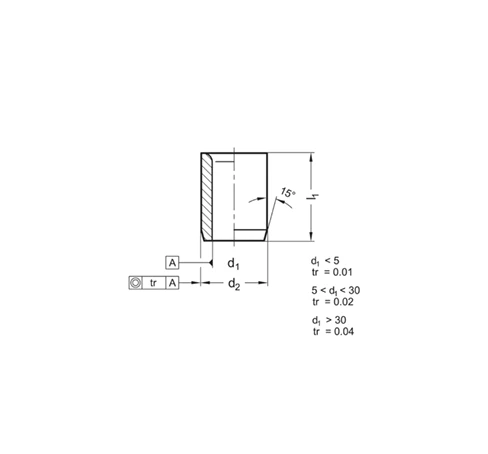 Направляющие втулки DIN 179-ST — схема №1
