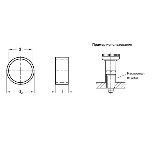 Распорные втулки GN 609.5 — схема №1