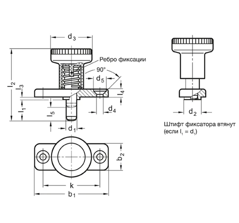 Штифты стопорные (фиксаторы) GN 608.1 — схема №1