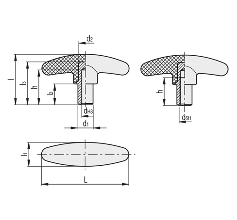 Т-образные ручки L.152 — схема №1