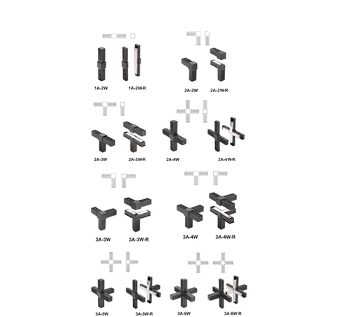 Соединители квадратных труб STC-3A-3W — схема №1