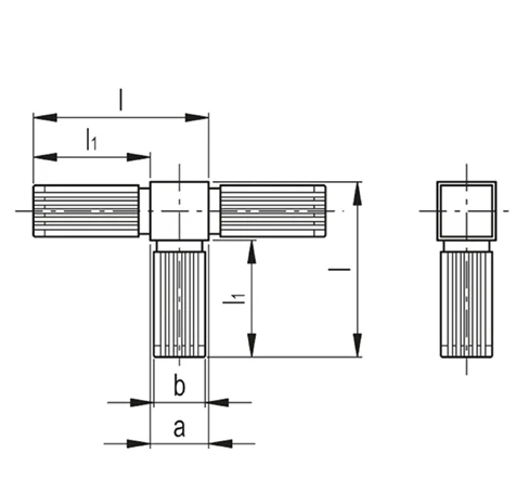 Соединители квадратных труб STC-2A-3W — схема №2