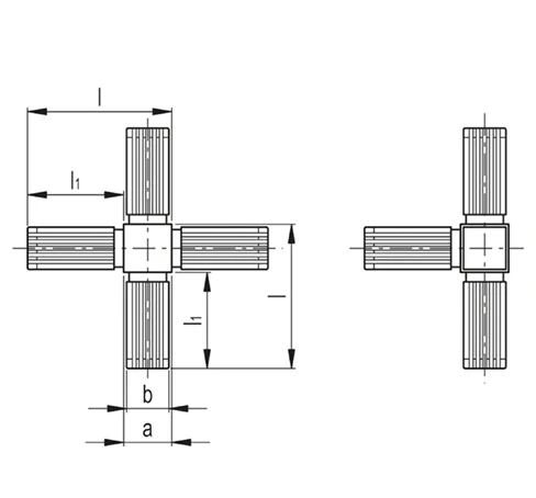 Соединители квадратных труб STC-3A-5W — схема №2